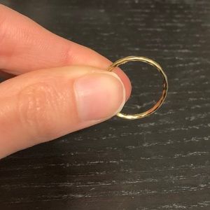 Stella & Dot Essential Hammered Stacking Ring Gold